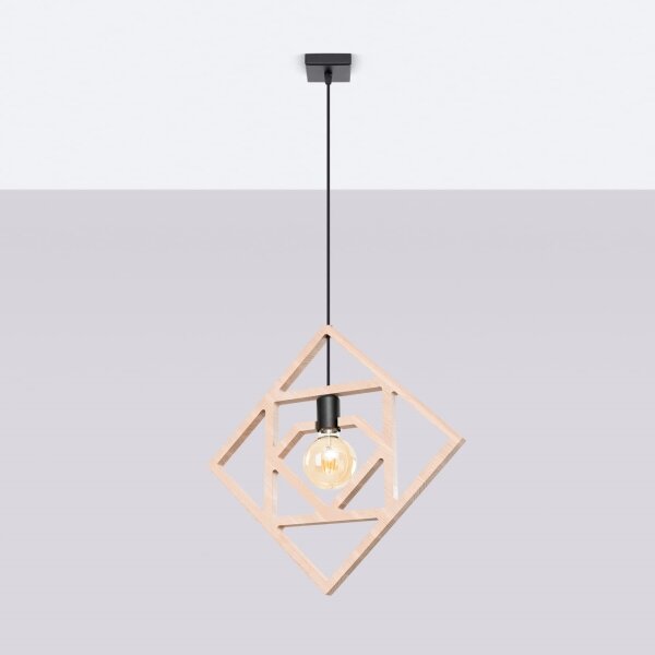 Sollux SL.1757 - Пендел CARO 1xE27/15W/230V бук