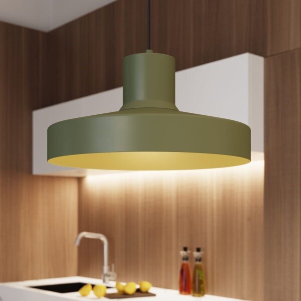 Sollux SL.1705 - Пендел BILO 1xE27/15W/230V Ø 35 см зелен
