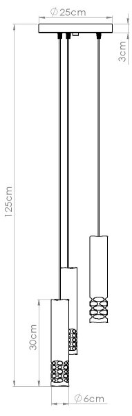 Sollux SL.1694 - Пендел LIRO 3xGU10/10W/230V бял