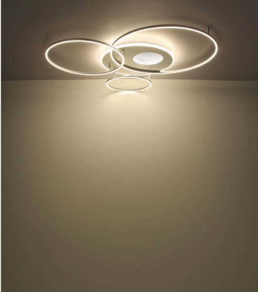 Globo 48466-70A - LED димируемо таванно осветително тяло INVERTINA LED/70W/230V сребристо + дистанционно управление