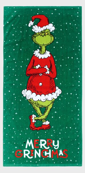 Sinsay - Памучна кърпа Grinch - зeлeн