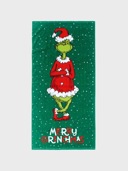 Sinsay - Памучна кърпа Grinch - зeлeн