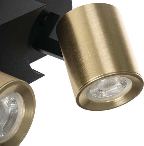 Kanlux 38961 - Спот LAURIN 2xGU10/10W/230V месинг/черен