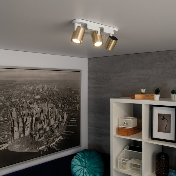 Kanlux 38966 - Спот LAURIN 3xGU10/10W/230V месинг/бял