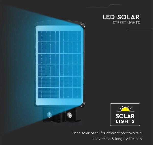LED соларна улична лампа 6W, 6000K, IP65, 5000 mAh с д/у