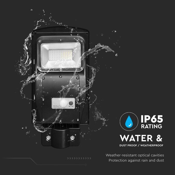 LED соларна улична лампа 6W, 6000K, IP65, 5000 mAh с д/у