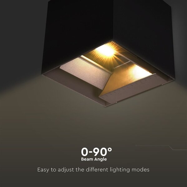 LED соларен стенен фенер с датчик LED/9W/3,7V 3000/4000/5000K IP65 черен