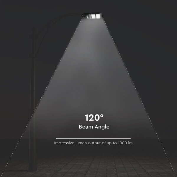 LED соларна улична лампа, димируема, 8W, 3.2V, 6000K, IP65, 9000 mAh + DO