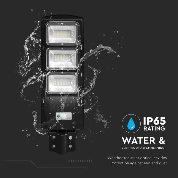 LED соларна улична лампа 12W, 6000K, IP65, 10000mAh с дистанционно