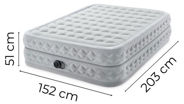 Надуваем матрак за 2 души с електрическа помпа, 203 x 152 x 51 см
