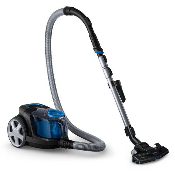 Прахосмукачка Philips PowerPro Compact FC9331/09, без торба, 650 W, 1.5 л. капацитет на контейнера, енергиен клас А, PowerCyclone 5 технология, черна