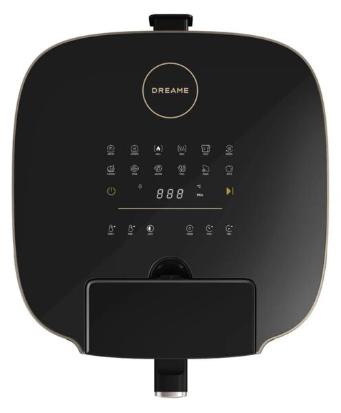 Фритюрник с горещ въздух Dreame AF30, 2300W, 7 л, 12 програми, 50-200°C, Dual-Source Cyclonic Heat, SmartSteam, LED, NTC, Бял