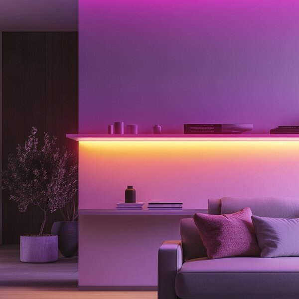 Calex Smart LED-Strip Striplight, дължина 10 m, CCT, RGB, WLAN, Затъмняване, Бял, Дневна/трапезария, Пластмаса, Модерен
