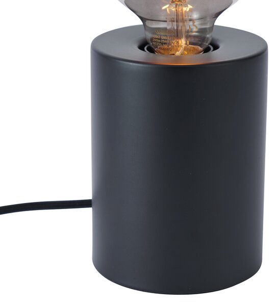Модерна настолна лампа черна 13 см - Cylinder