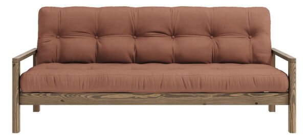 Оранжево-кафяв разтегателен диван 205 cm Knob - Karup Design