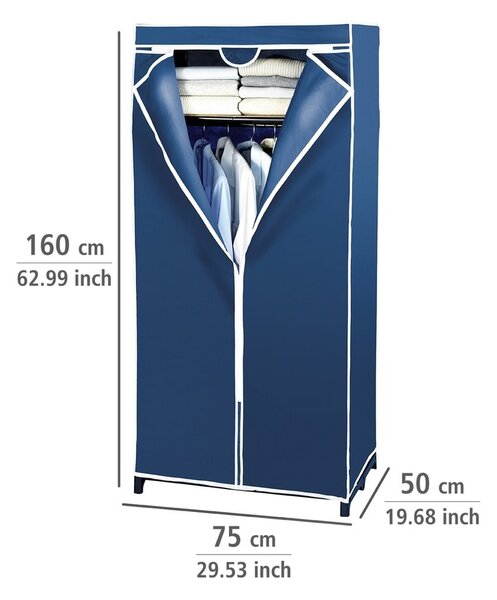 Гардероб от син плат 75x160 cm Air - Wenko