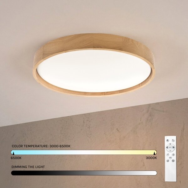 Brilagi - Димируемо LED таванно осветително тяло MANAROLA LED/36W/230V 3000-6500K Ø 51 см + дистанционно управление