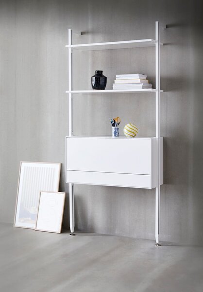 Бял шкаф за книги 94x210 cm Edge by Hammel - Hammel Furniture