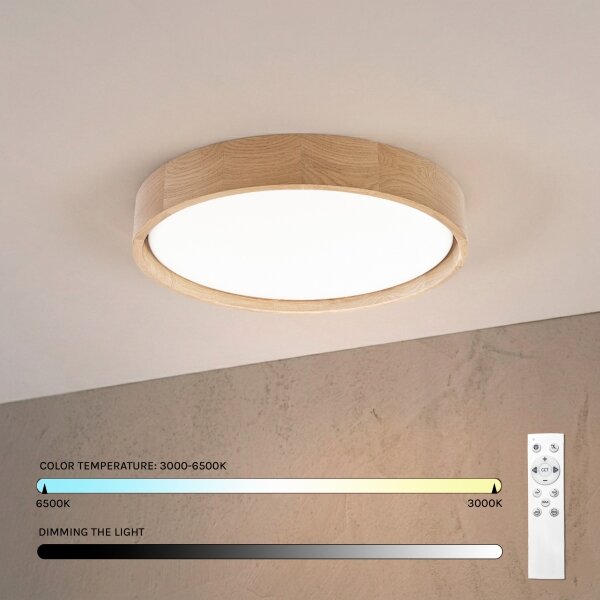 Brilagi - Димируем LED плафон MANAROLA LED/24W/230V 3000-6500K Ø 41 см + дистанционно управление