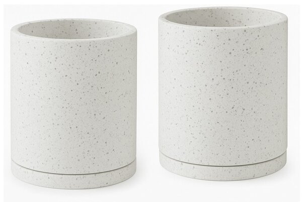 Комплект от 2 бели саксии, ø 26 cm Terrazzo - Bonami Selection