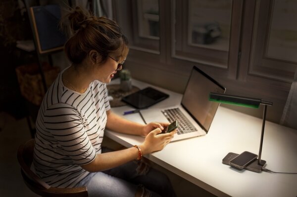 Osram - димируема LED настолна лампа OFFICE LINE LED/19W/230V черна