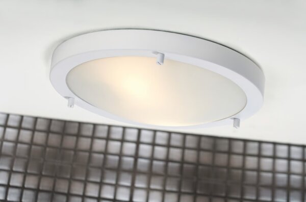 Nordlux - Таванно осветително тяло за баня ANCONA 2xE27/40W/230V IP43 Ø31,5 см бяло