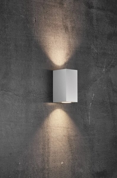 Nordlux - Външно стенно осветително тяло CANTO 2xGU10/28W/230V IP44 бяло