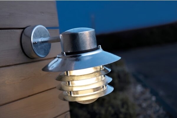 Nordlux - Външна стенна лампа VEJERS 1xE27/60W/230V IP54 сребриста