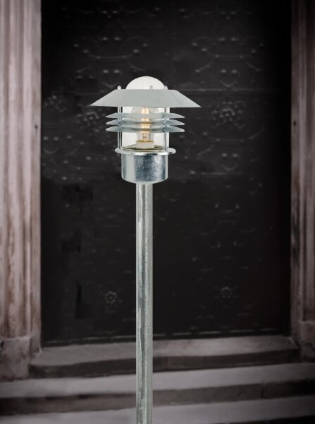 Nordlux - Външна лампа VEJERS 1xE27/60W/230V IP54 сребриста 92 см