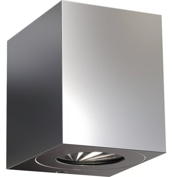 Nordlux - LED външно стенно осветително тяло CANTO 2xLED/5W/230V IP44 неръждаема стомана