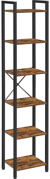 Стелаж NAVARO 40x179x30 см кафяв/черен