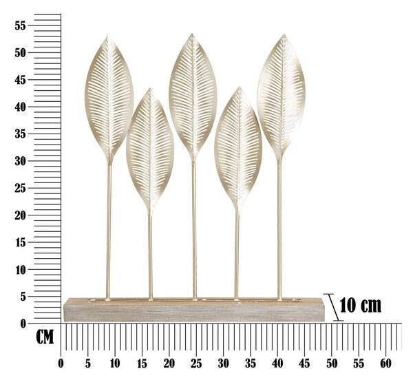 Декоративна фигурка в златисто Shot Leaf - Mauro Ferretti