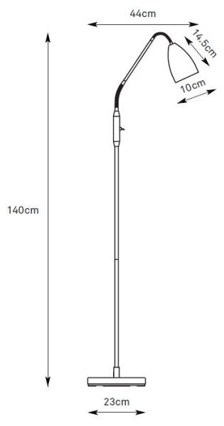 Markslöjd 108887 - LED димируема подова лампа PATRO LED/4,9W/230V бежова