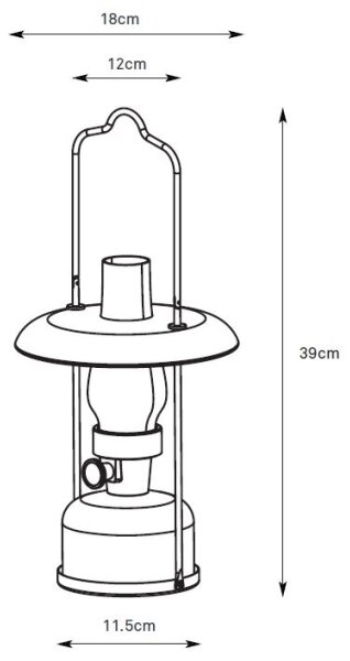 Markslöjd 108893-LED Димируема зареждаема лампа FANOS LED/2,5W/3,7V 4000 mAh IP44 черна