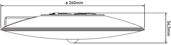LED външно таванно осветително тяло със сензор VISTA LED/15W/230V Ø 26 cm IP54 бяло