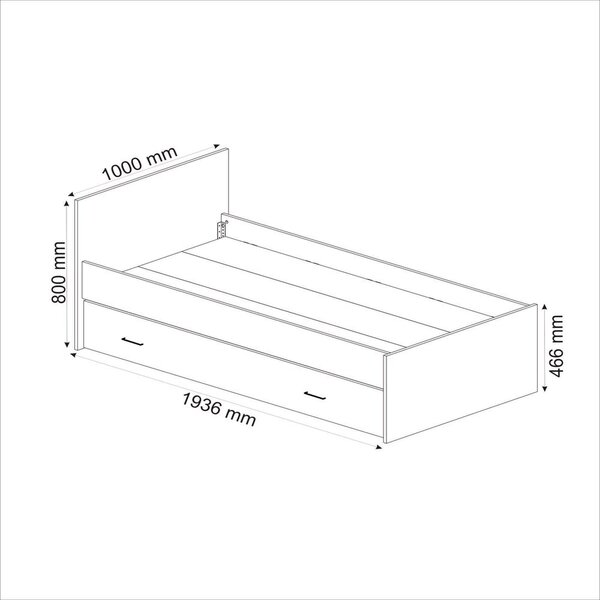 Бяло детско разтегателно легло 90x190 cm Sofia – Kalune Design