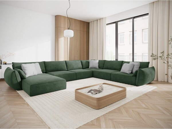 Тъмнозелен ъглов диван (десен ъгъл) Vanda - Mazzini Sofas