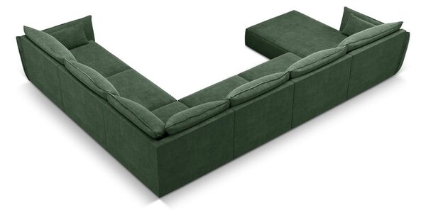 Тъмнозелен ъглов диван (десен ъгъл) Vanda - Mazzini Sofas