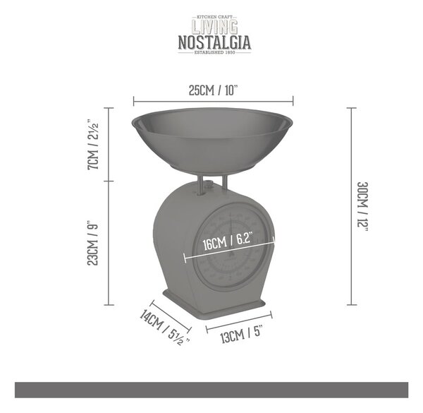 Кухненска везна за крем, капацитет 4 kg Living Nostalgia - Kitchen Craft