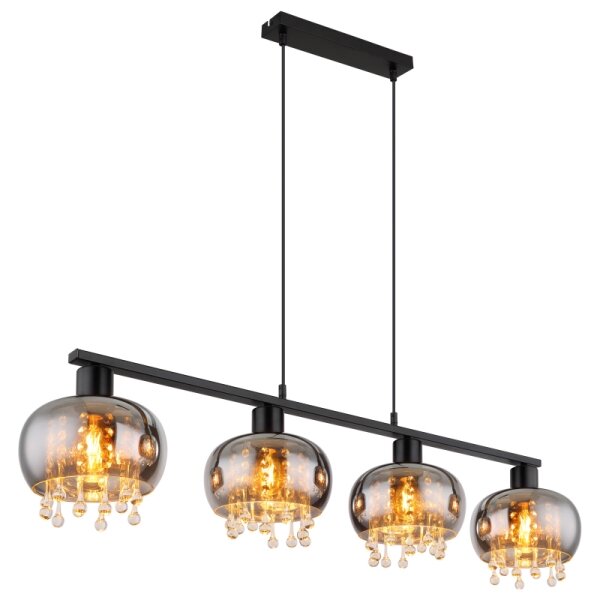Globo 15839-4H - Пендел CORRY 4xE27/9W/230V черен