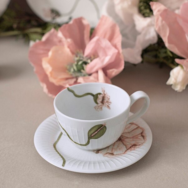 Бяла порцеланова чаша 380 ml Hammershøi Poppy – Kähler Design