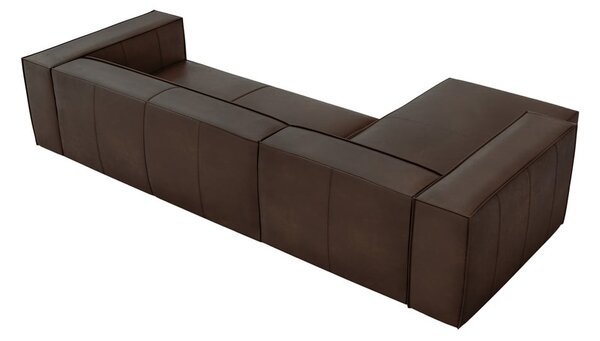 Ъглов диван от тъмнокафява кожа (ляв ъгъл) Madame - Windsor & Co Sofas