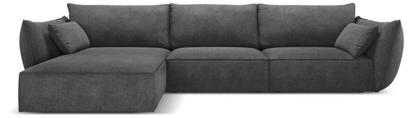 Сив ъглов диван (ляв ъгъл) Vanda - Mazzini Sofas