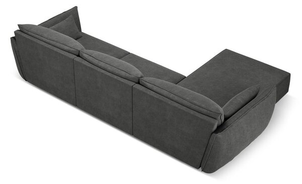 Сив ъглов диван (ляв ъгъл) Vanda - Mazzini Sofas