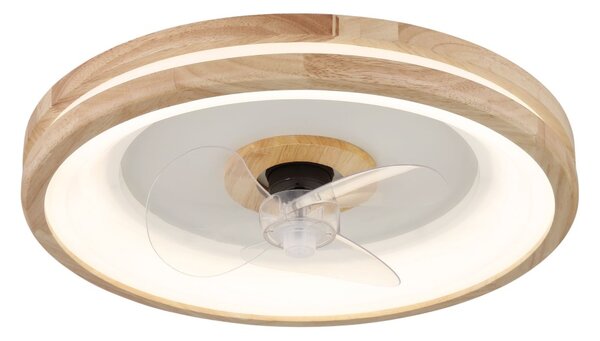 Globo 03650 - LED Плафониера с вентилатор GATIAN LED/30W/230V кафяв + д.у
