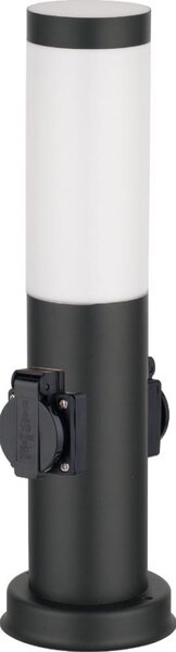Brilagi - Външна лампа SCHUKO NOVA с 2 гнезда, 1xE27/15W/230V, 40 cm, IP44, черна