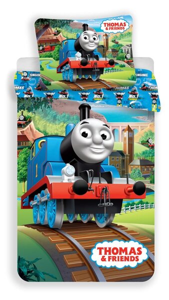 Памучно детско спално бельо за единично легло 140x200 cm Thomas and Friends - Jerry Fabrics