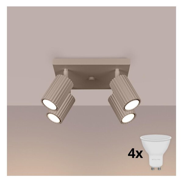 Brilagi - LED точково осветително тяло CRESTO 4xGU10/10W/230V таупе