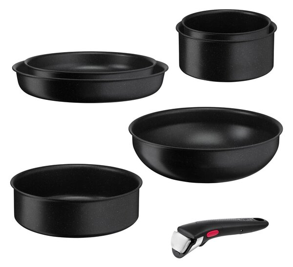 Алуминиев комплект съдове 7 бр. INGENIO Black stone L3998702 – Tefal