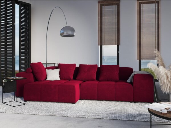 Червен кадифен подлакътник за модулен диван Rome Velvet - Cosmopolitan Design